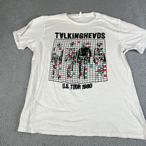 Talking Heads T Shirt Mens XL Single Stitch 1980  US Tour Vintage Double Sided